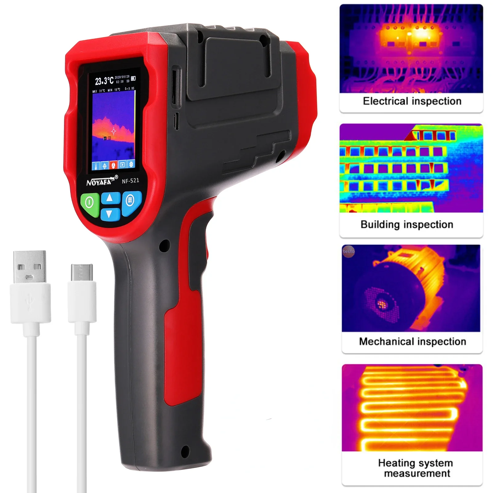 Nf 521 Thermal Imaging Camera - Telecamera IR portatile con termocamera a
